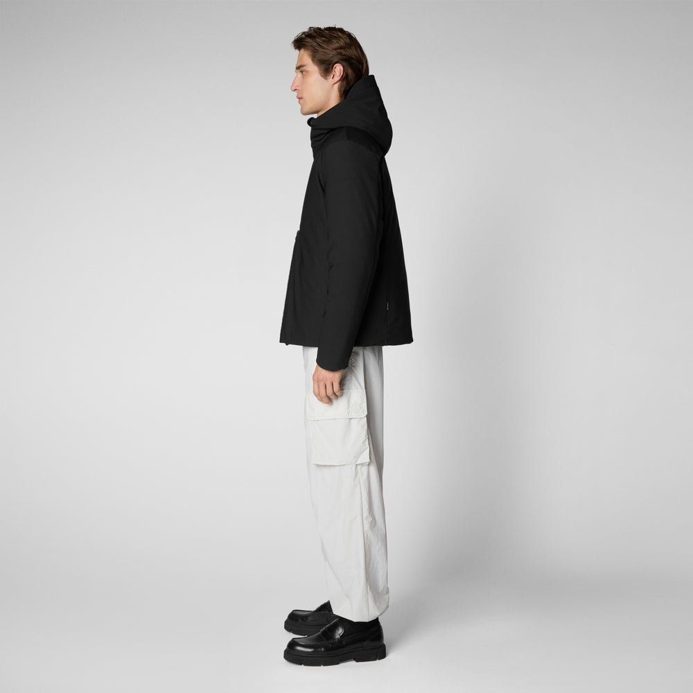 Save the duck PARKA UOMO SABAL IN NERO Vendita calda