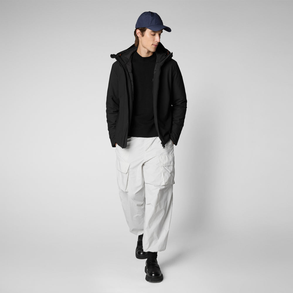 Save the duck PARKA UOMO SABAL IN NERO Vendita calda