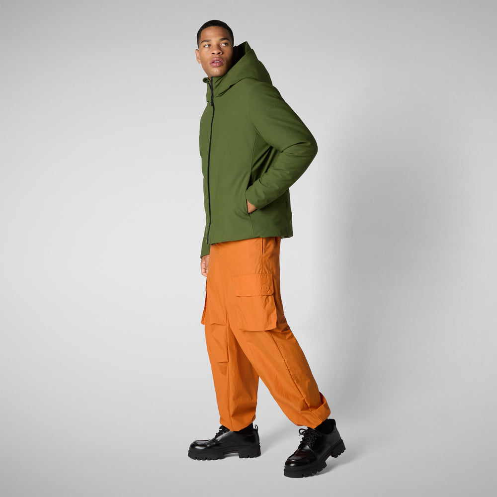 Save the duck PARKA UOMO SABAL IN MOSS GREEN Offerta migliore