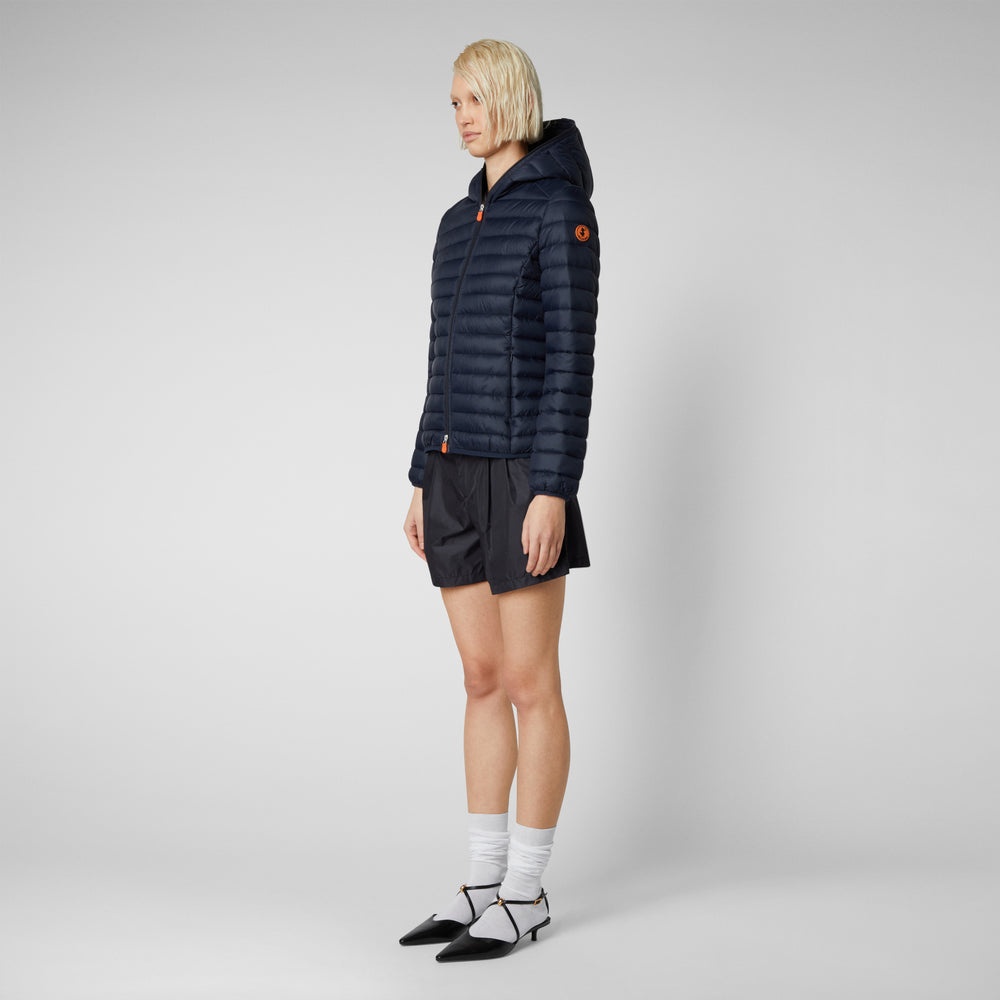 Save the duck Piumino animal free con cappuccio donna Daisy blu Nero Bestseller