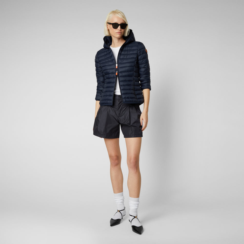 Save the duck Piumino animal free con cappuccio donna Daisy blu Nero Bestseller