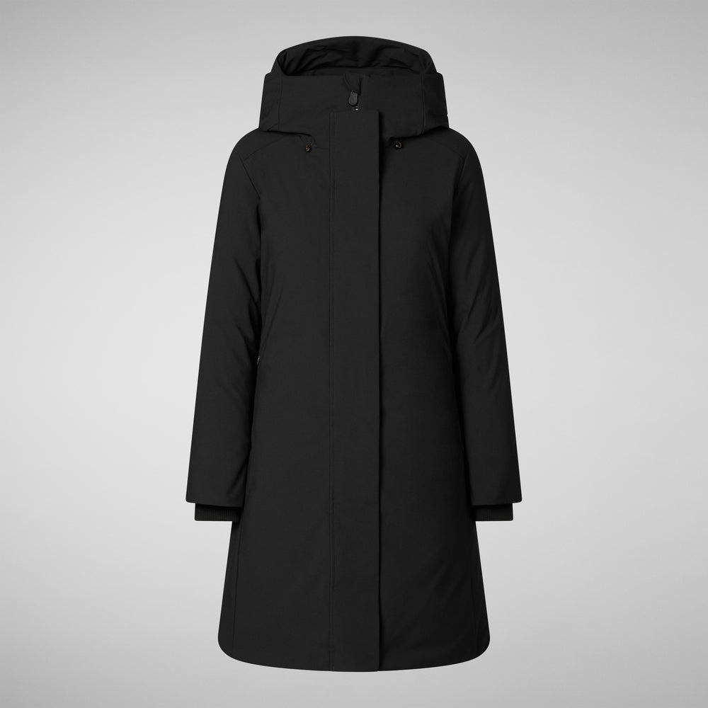 Save the duck PARKA DONNA CON CAPPUCCIO SIENNA NERO Ritorno libero