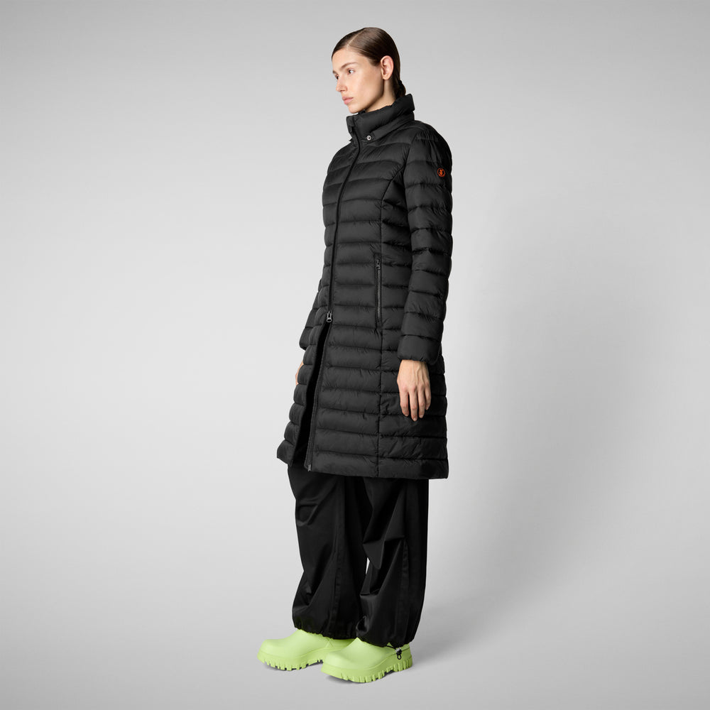Save the duck PIUMINO ANIMAL FREE CON CAPPUCCIO DONNA EILEEN NERO ACQUISTA ORA