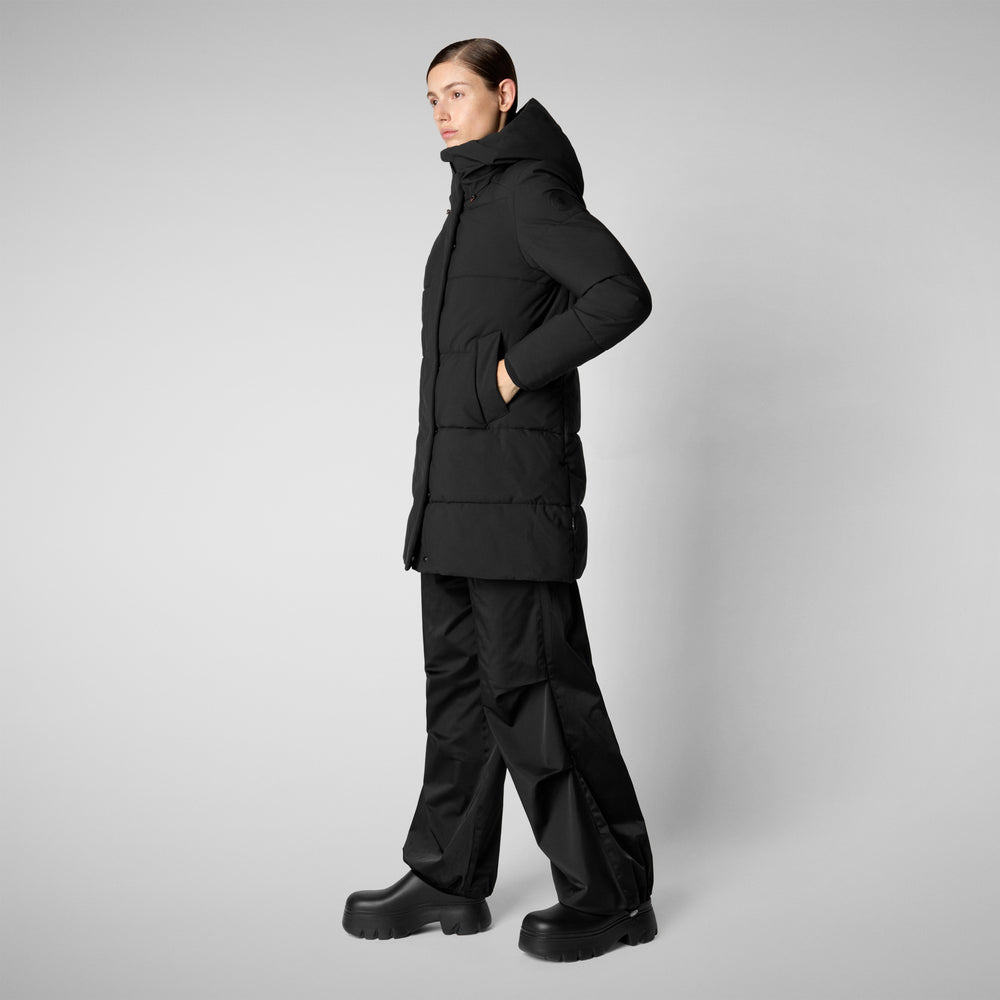 Save the duck PARKA DONNA CON CAPPUCCIO BETHANY NERO Ultimo giorno