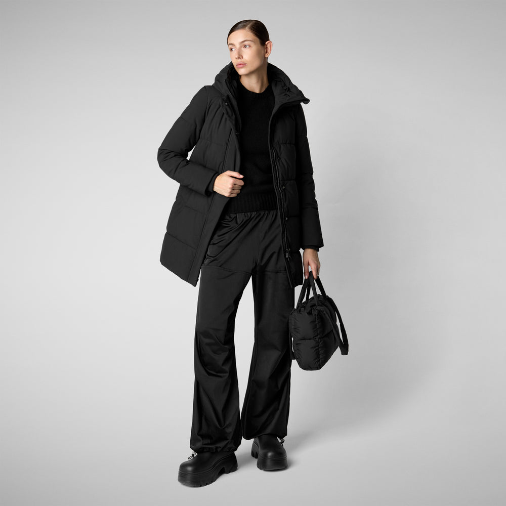Save the duck PARKA DONNA CON CAPPUCCIO BETHANY NERO Ultimo giorno