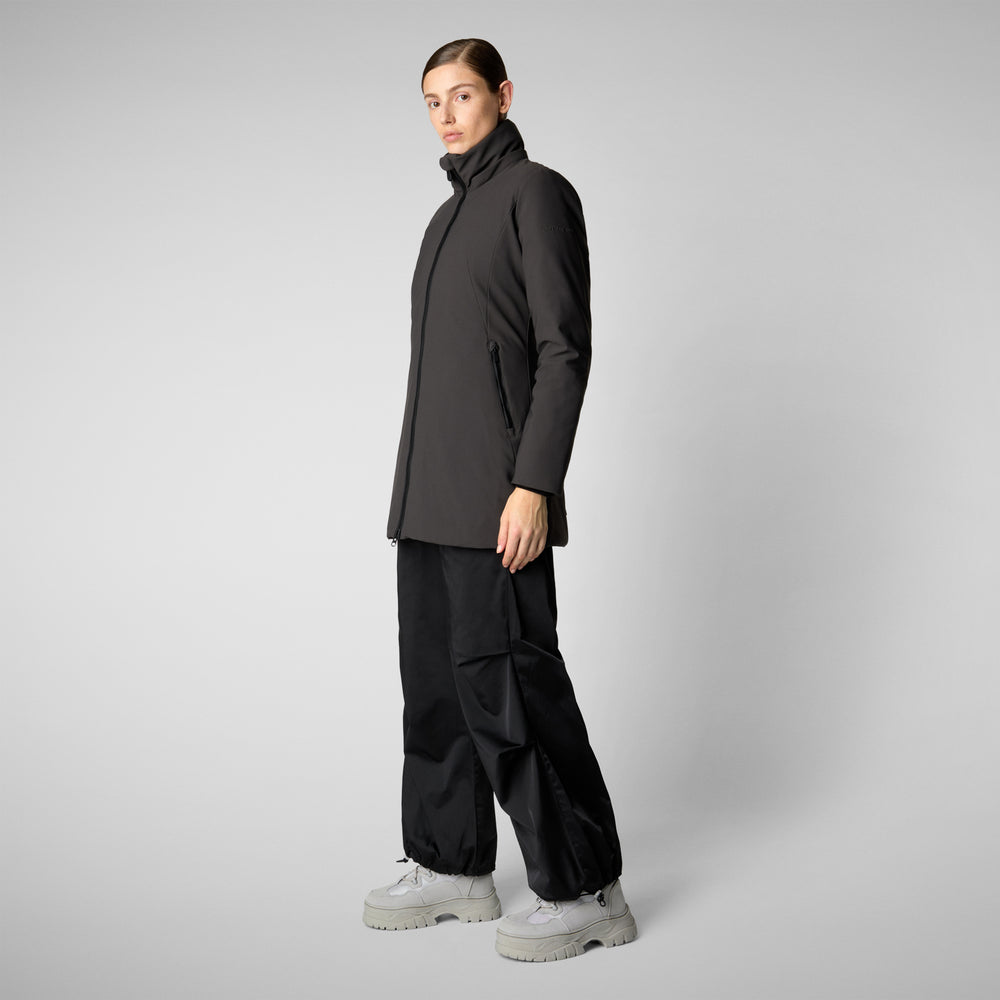 Save the duck giacca DONNA CON CAPPUCCIO LILA BROWN NERO Fino al 50% di sconto