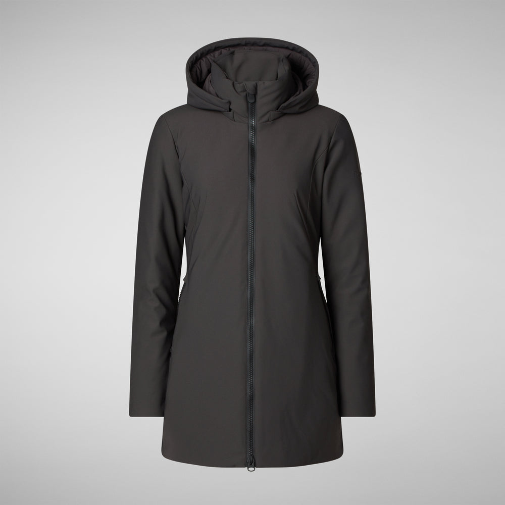 Save the duck giacca DONNA CON CAPPUCCIO LILA BROWN NERO Fino al 50% di sconto