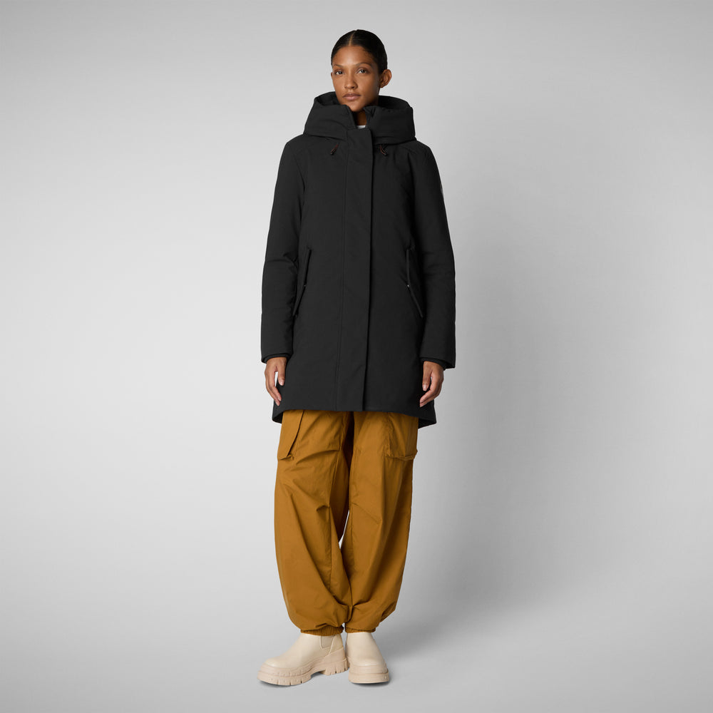 Save the duck PARKA DONNA CON CAPPUCCIO NELLIE NERO