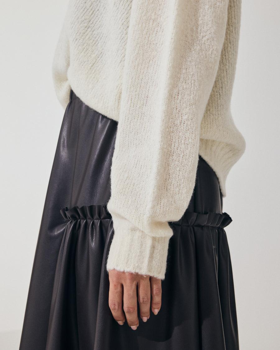 Scaglione TURTLE NECK OVER PUFFED CASHMERE MILK Hotsell