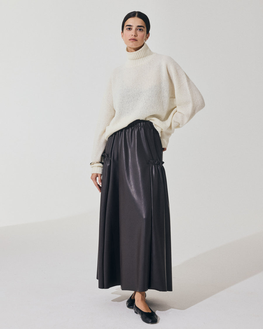 Scaglione TURTLE NECK OVER PUFFED CASHMERE MILK Hotsell