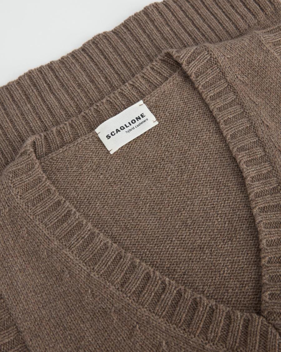 Scaglione GILET SOFT HYBRID CASHMERE TAUPE Vendita Calda