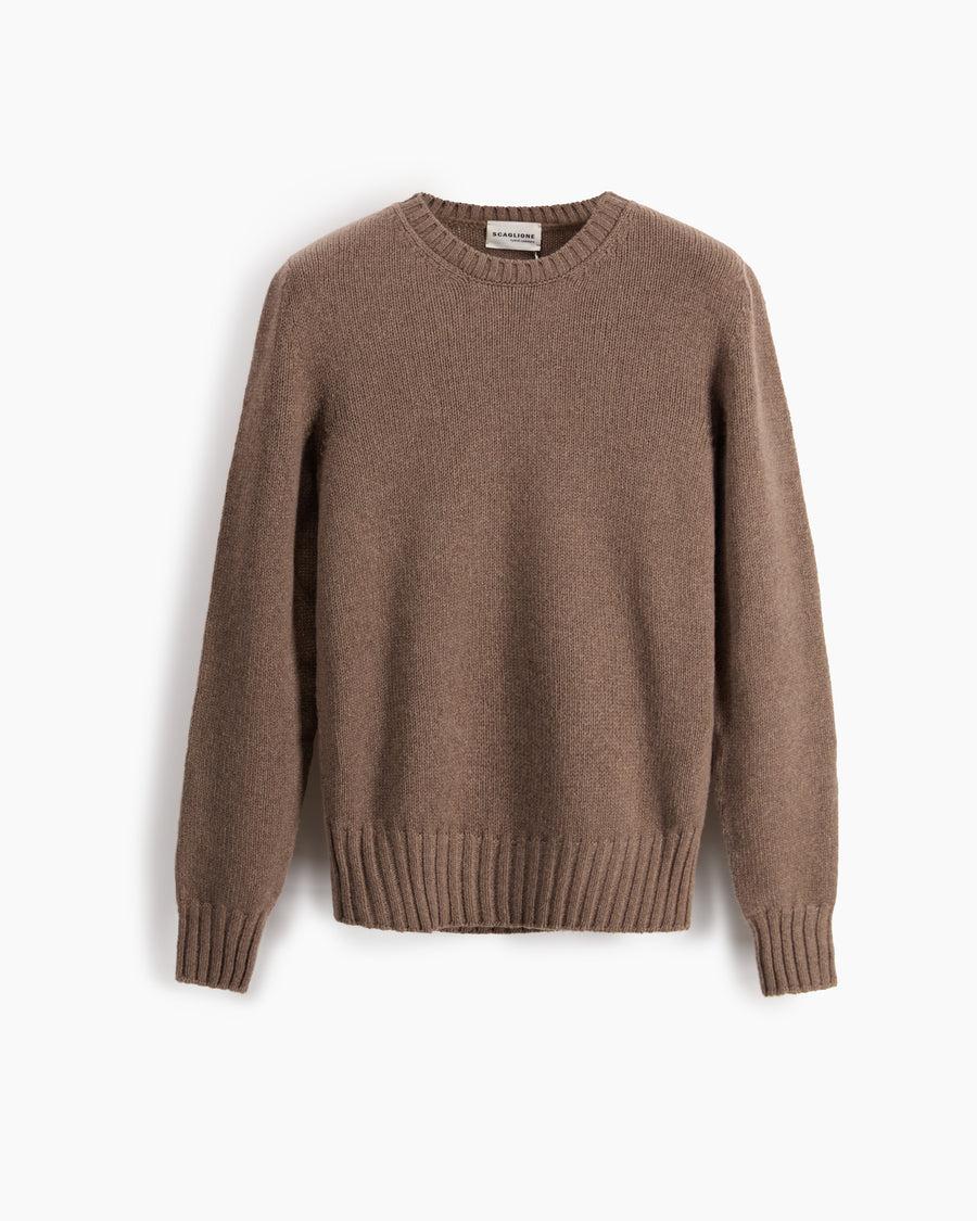 Scaglione ROUND NECK SOFT HYBRID CASHMERE TAUPE Vendita Economica