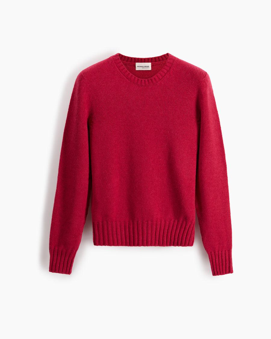 Scaglione ROUND NECK SOFT HYBRID CASHMERE MAGENTA Saldi Di Fabbrica