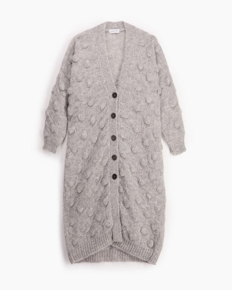 Scaglione COAT MAXY CARDIGAN OVER HAZELNUT STITCH GREY Italia