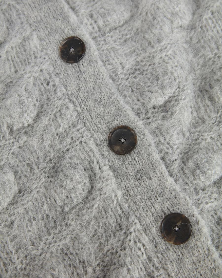 Scaglione COAT MAXY CARDIGAN OVER HAZELNUT STITCH GREY Italia