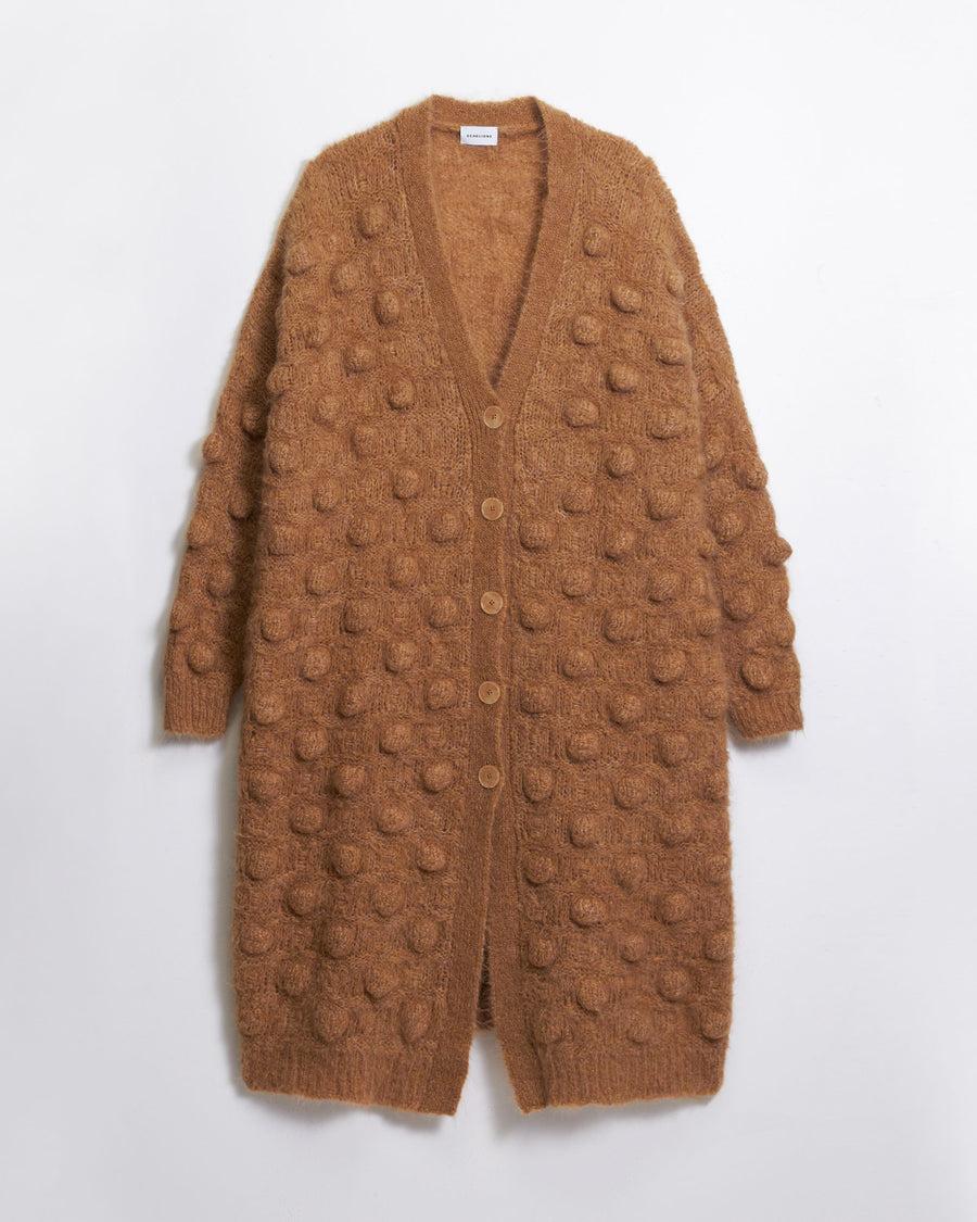 Scaglione COAT MAXY CARDIGAN OVER HAZELNUT STITCH CARAMEL Qualità