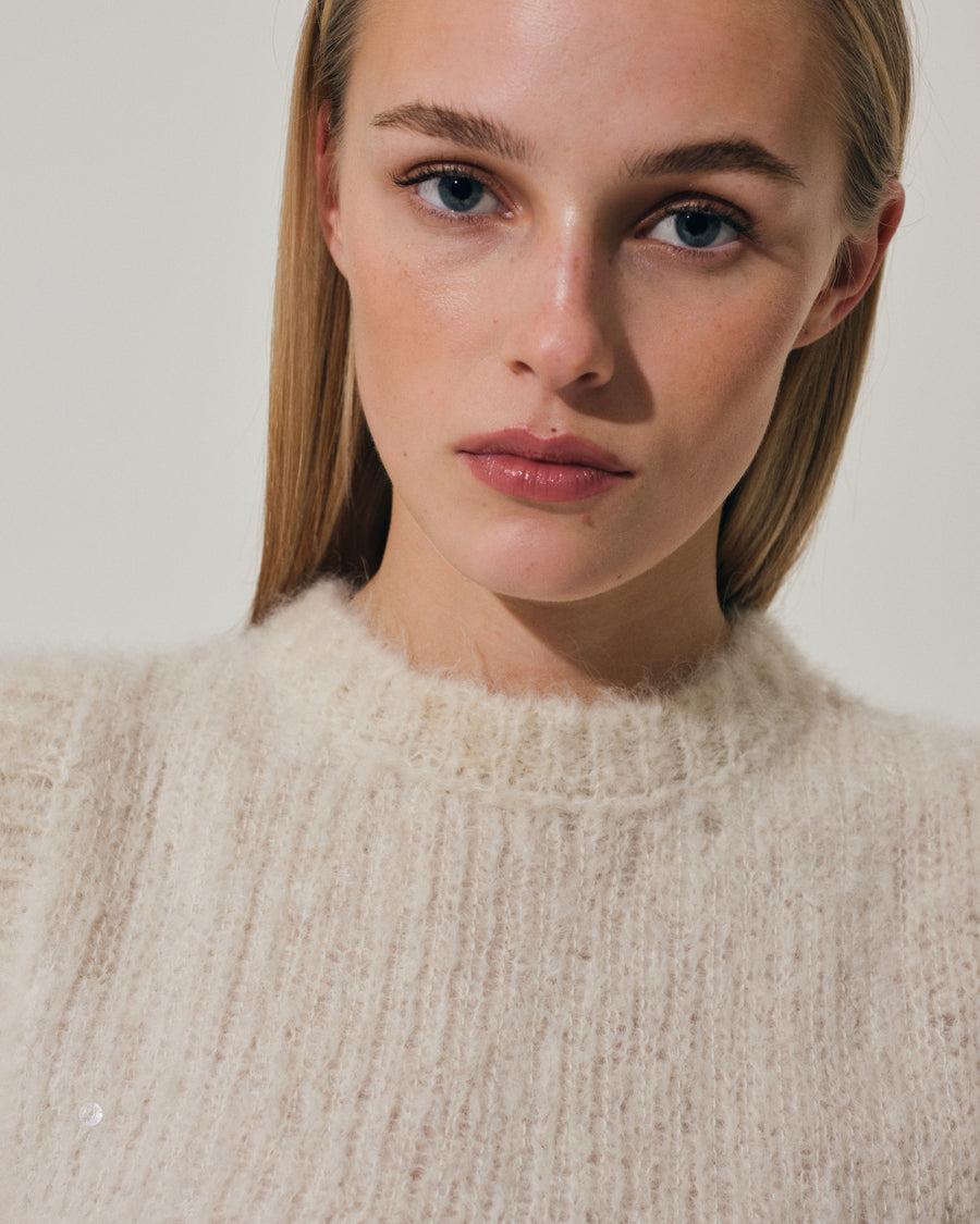 Scaglione GILET ROUND N. PAILLETTES MILK Negozi Online