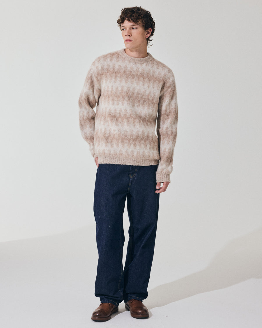 Scaglione ROUND NECK JQD WAVES BRUSHED BEIGE Fino Al -60%