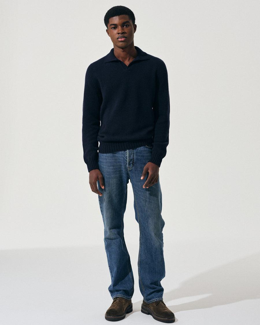 Scaglione OPEN POLO HYBRD CASHMERE NAVY Affare Del Giorno