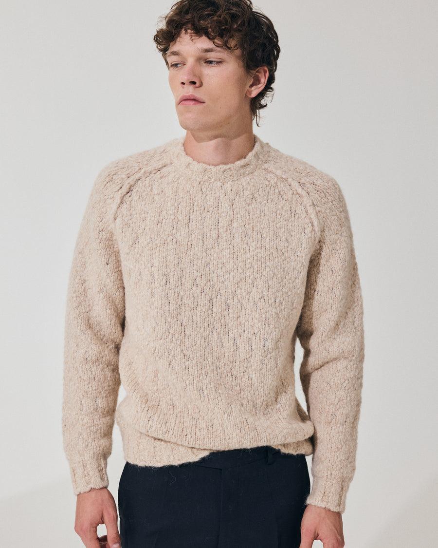Scaglione ROUND NECK RAGLAN SOFT ALPACA SAND Convenienza