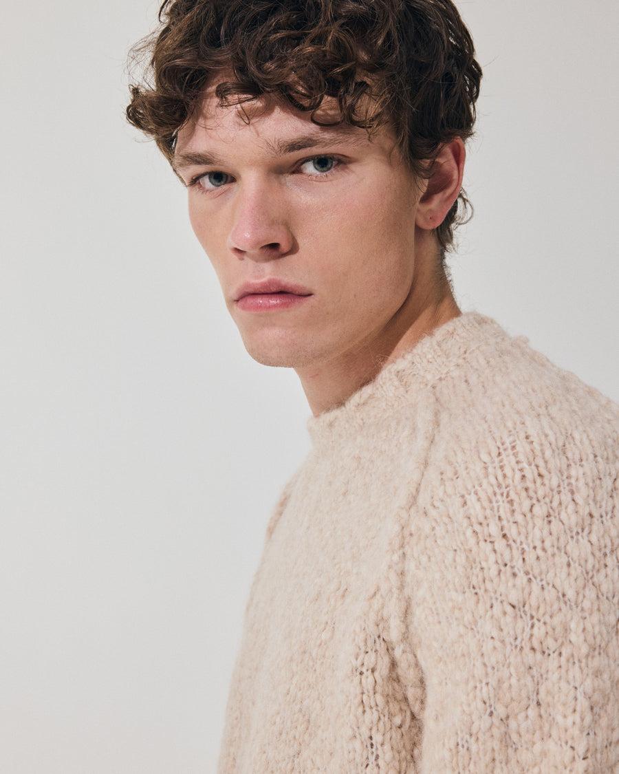 Scaglione ROUND NECK RAGLAN SOFT ALPACA SAND Convenienza