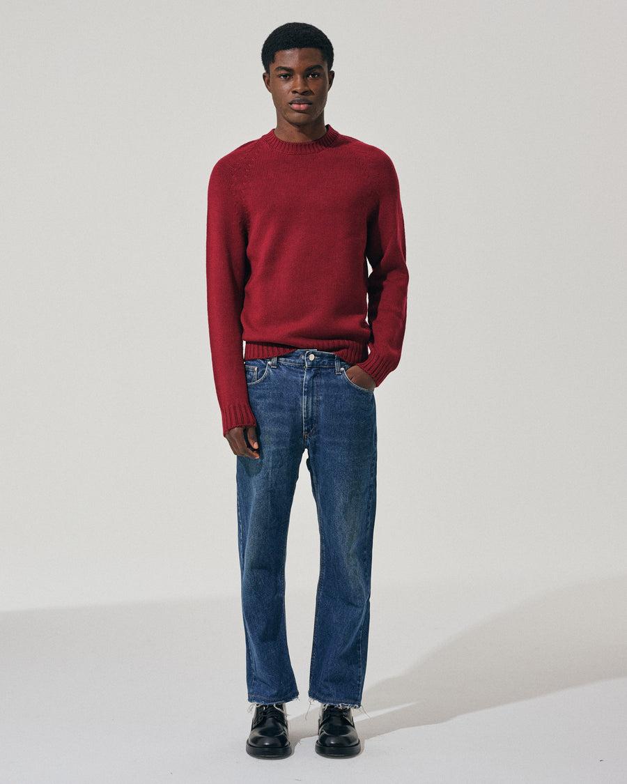 Scaglione ROUND NECK RAGLAN SOFT MERINO MERLOT Offerta