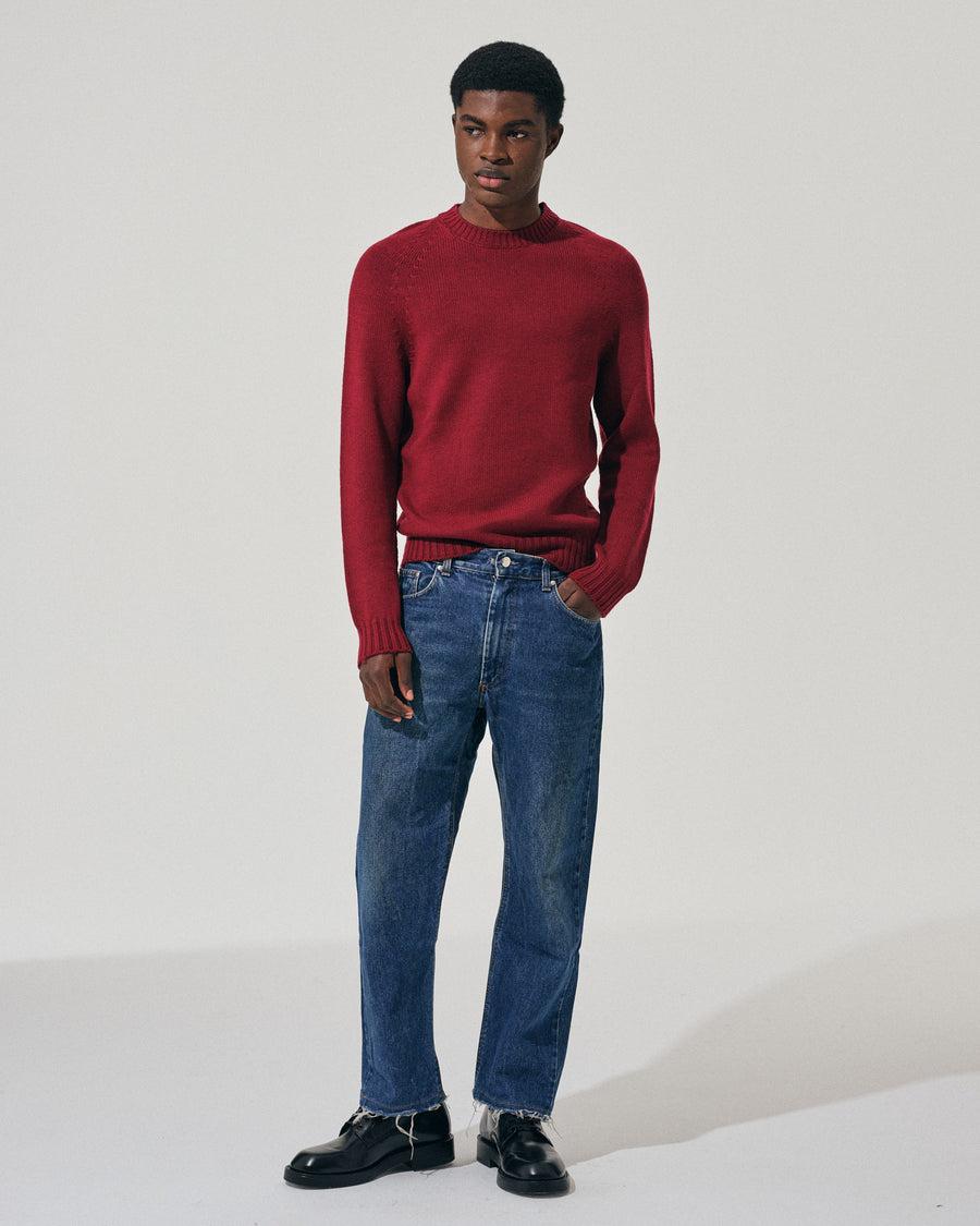 Scaglione ROUND NECK RAGLAN SOFT MERINO MERLOT Offerta
