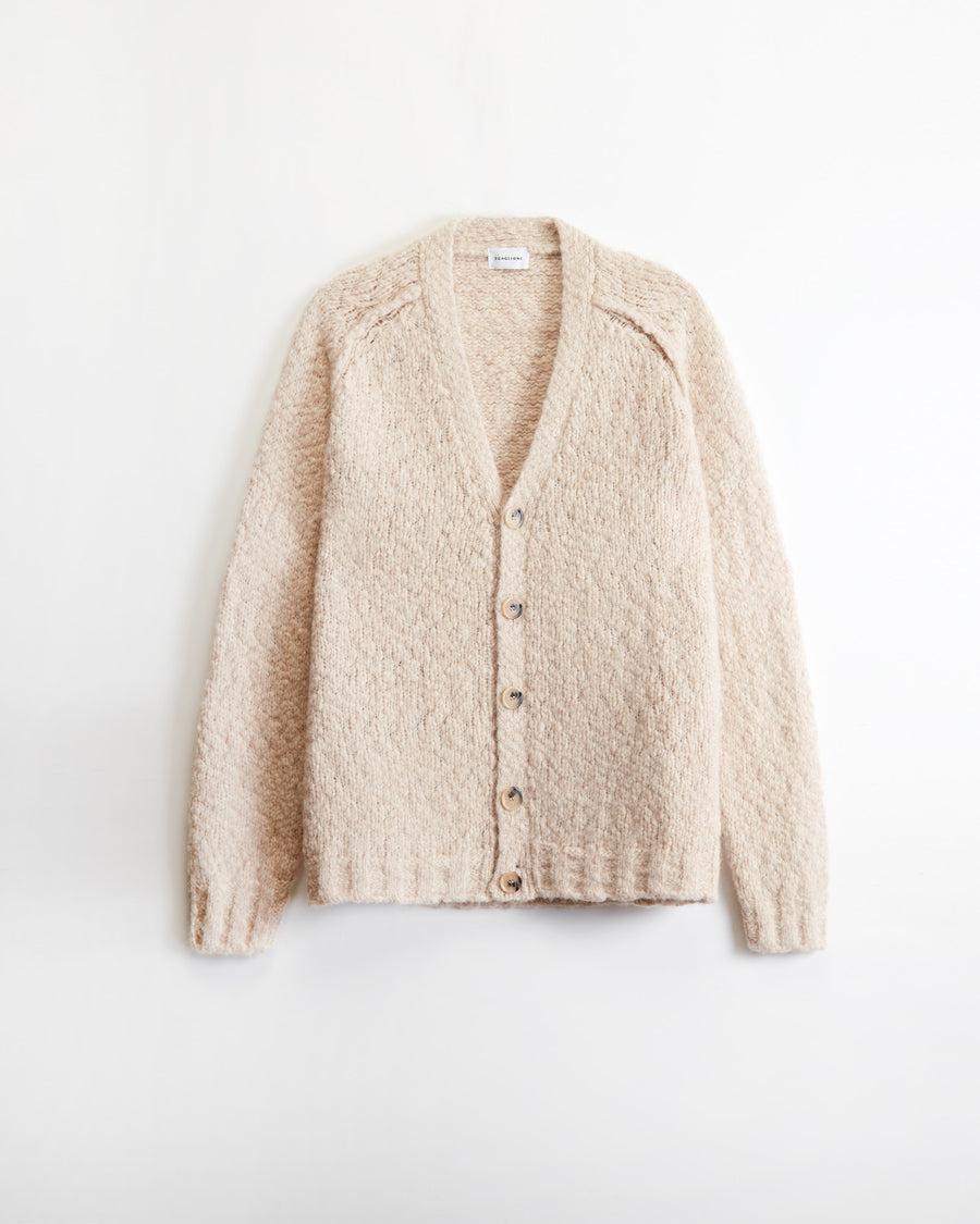 Scaglione CARDIGAN RAGLAN SOFT ALPACA SAND Economico
