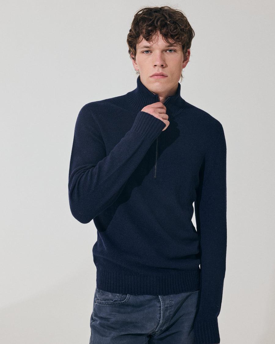 Scaglione ARMY ZIP HYBRD CASHMERE CASHMERE NAVY Outlet