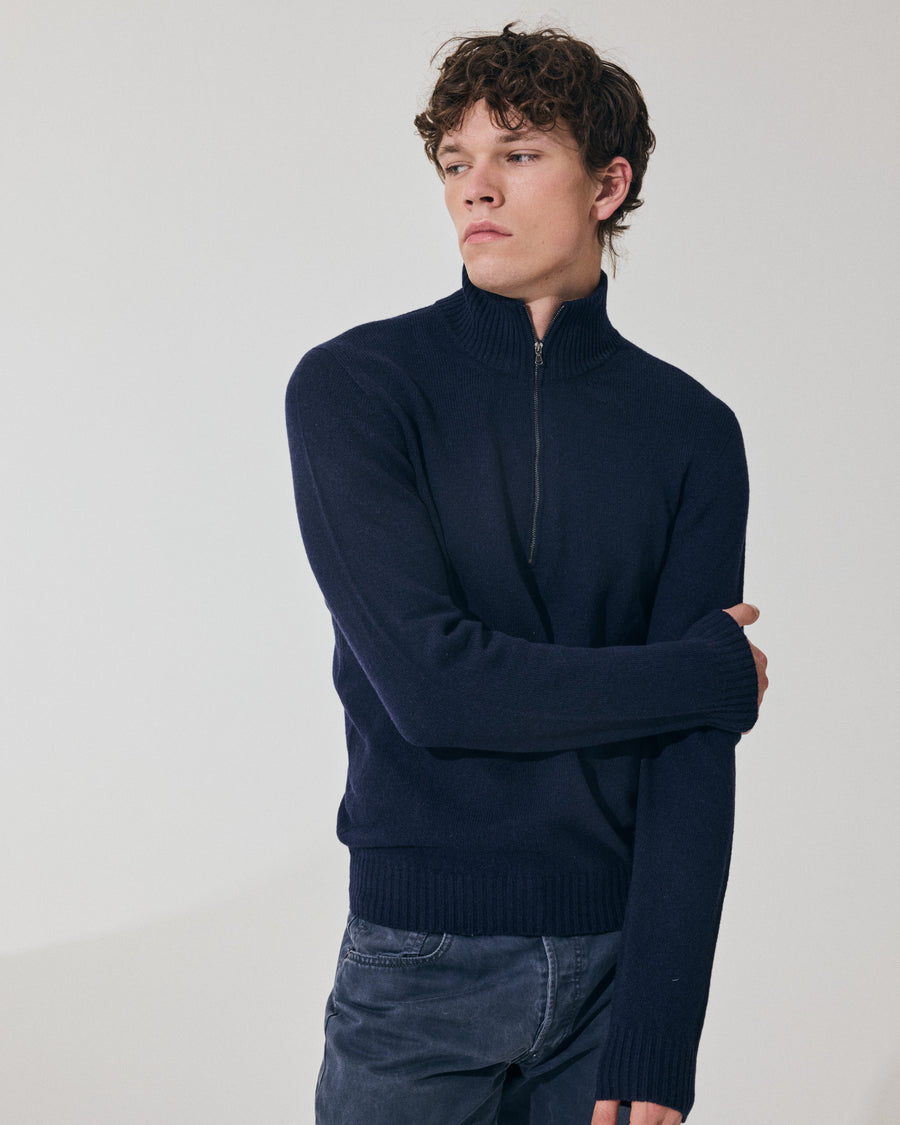 Scaglione ARMY ZIP HYBRD CASHMERE CASHMERE NAVY Outlet