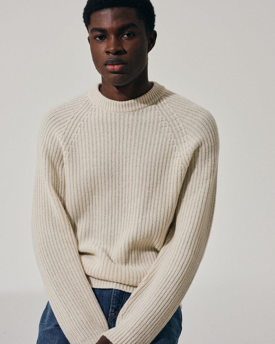 Scaglione ROUND NECK PANNOCCHIA RAGLAN HYBRD CASHMERE MILK Saldi