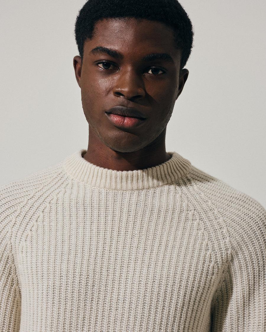 Scaglione ROUND NECK PANNOCCHIA RAGLAN HYBRD CASHMERE MILK Saldi
