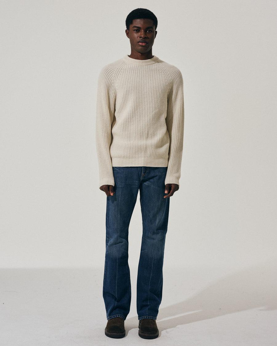 Scaglione ROUND NECK PANNOCCHIA RAGLAN HYBRD CASHMERE MILK Saldi