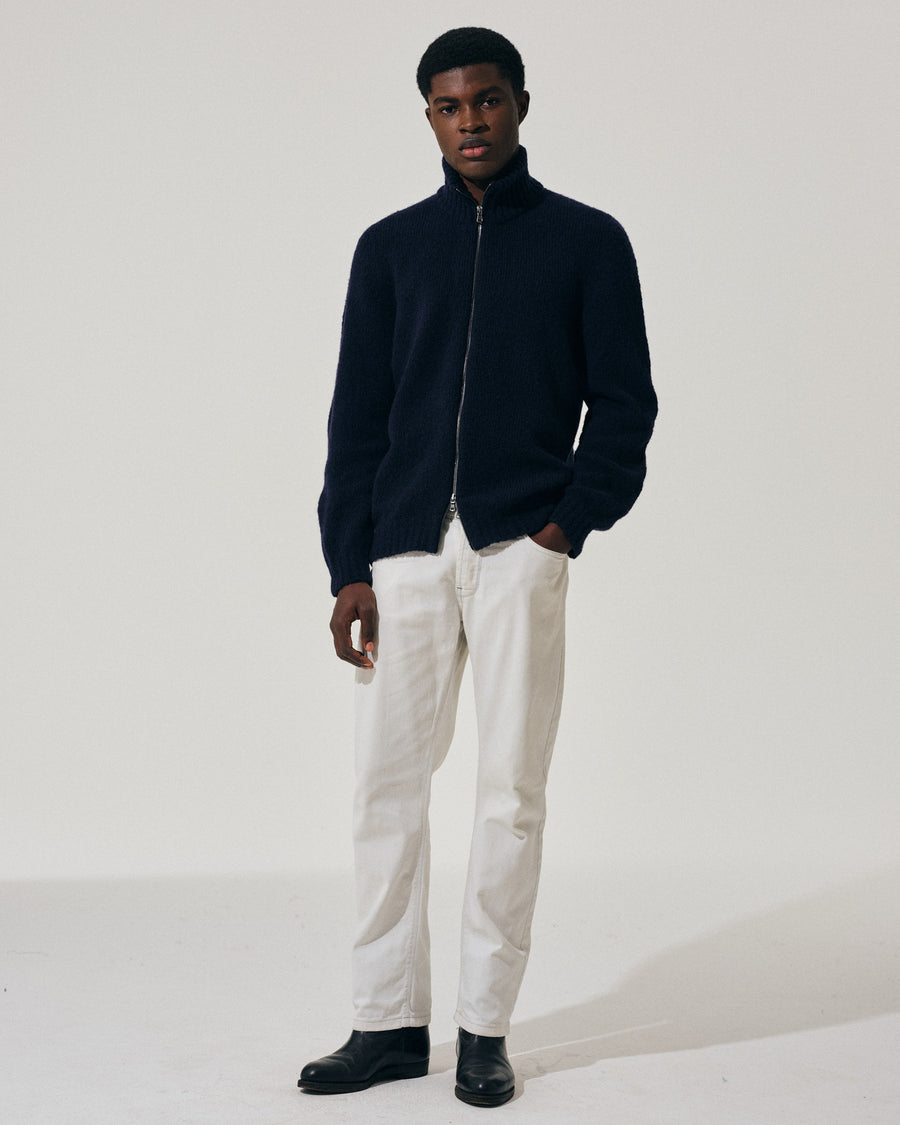 Scaglione ZIPPER PUFFED CASHMERE CASHMERE SEAMLESS NAVY Hotsell