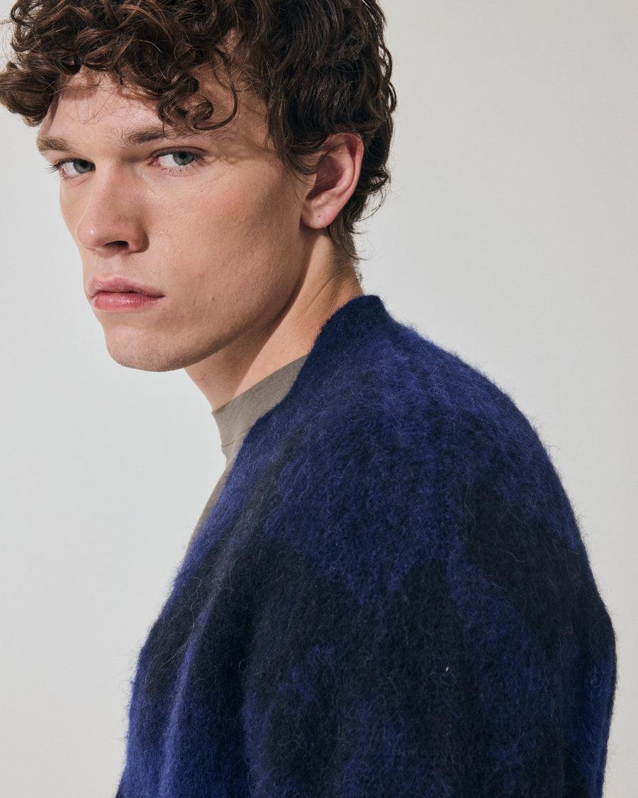 Scaglione CARDIGAN JQD ZIGZAGBRUSHED ROYAL Negozio