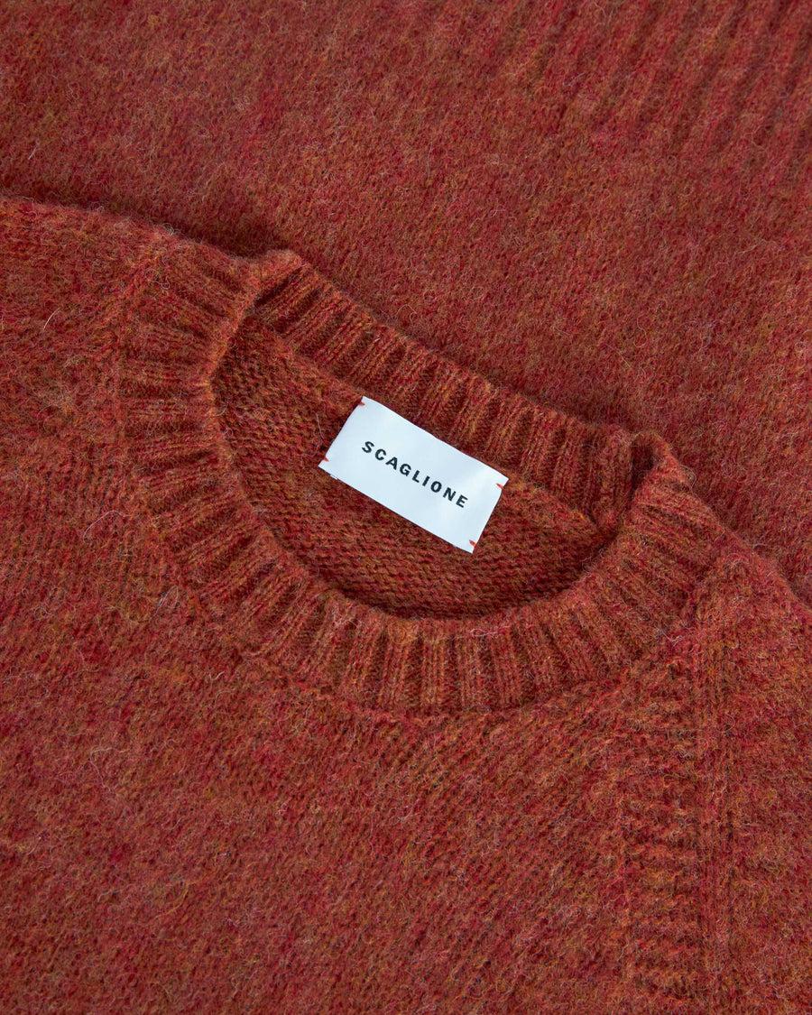 Scaglione ROUND NECK RAGLAN SEAMLESS BRUSHED SPICE Italia