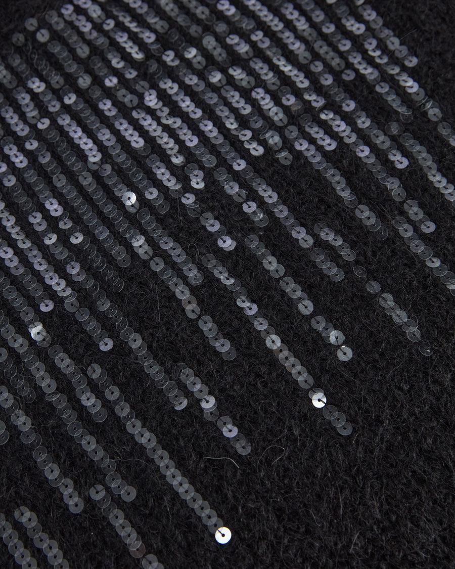 Scaglione T.NECK TRAPEZIO PAILLETTES BLACK In Linea