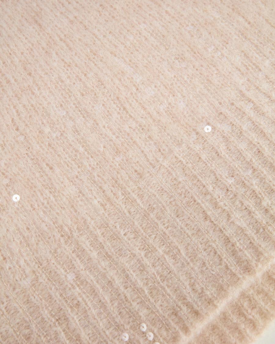 Scaglione PONCHO V PAILLETTES SAND Qualità