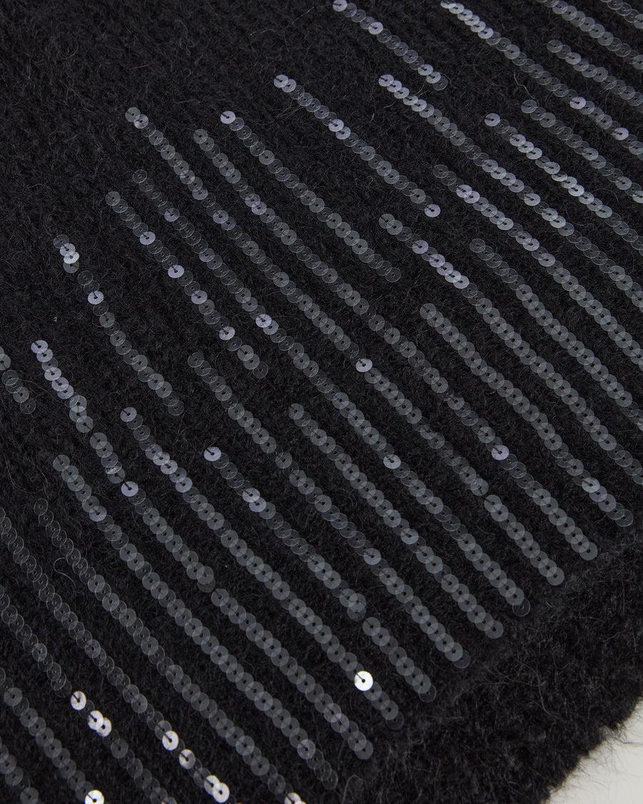 Scaglione PONCHO V PAILLETTES BLACK Vendita