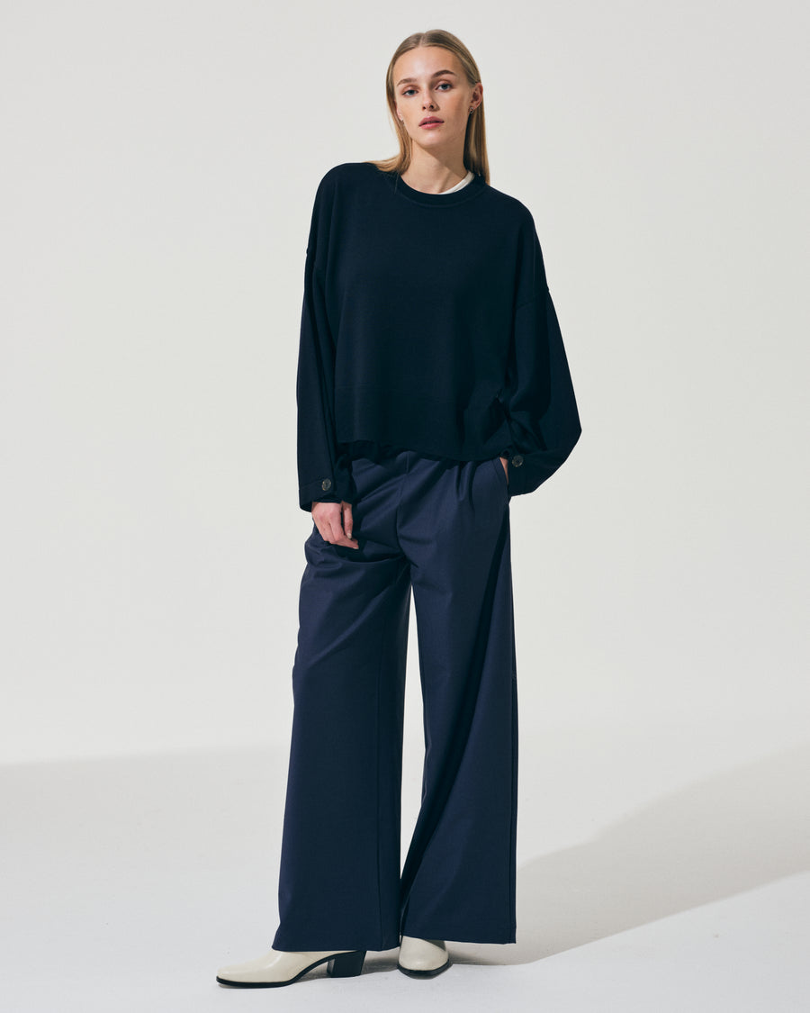 Scaglione ROUND NECK SWEATSHIRT NAVY Offerte