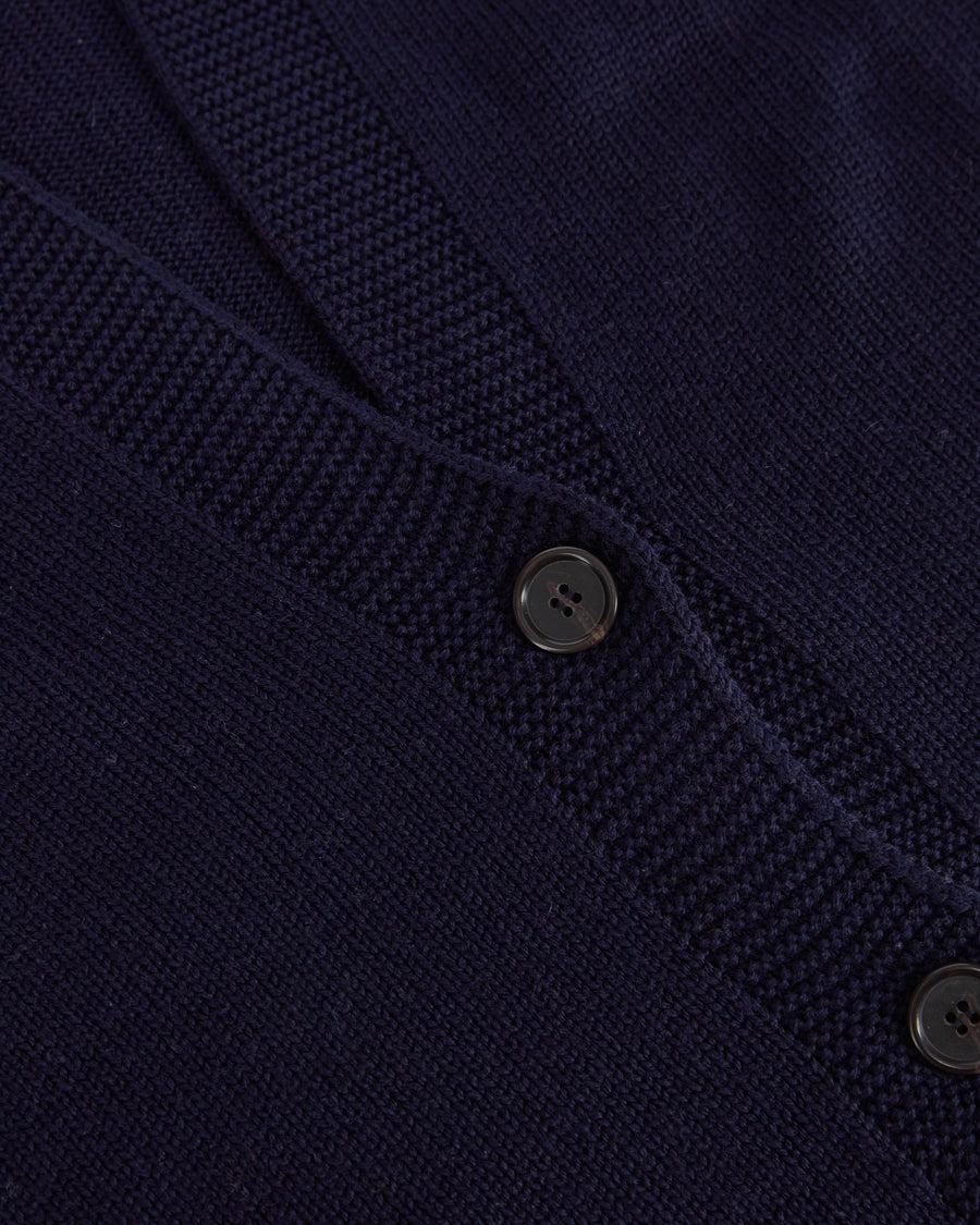 Scaglione CARDIGAN RAGLAN SEAMLESS MERINO NAVY Promozione