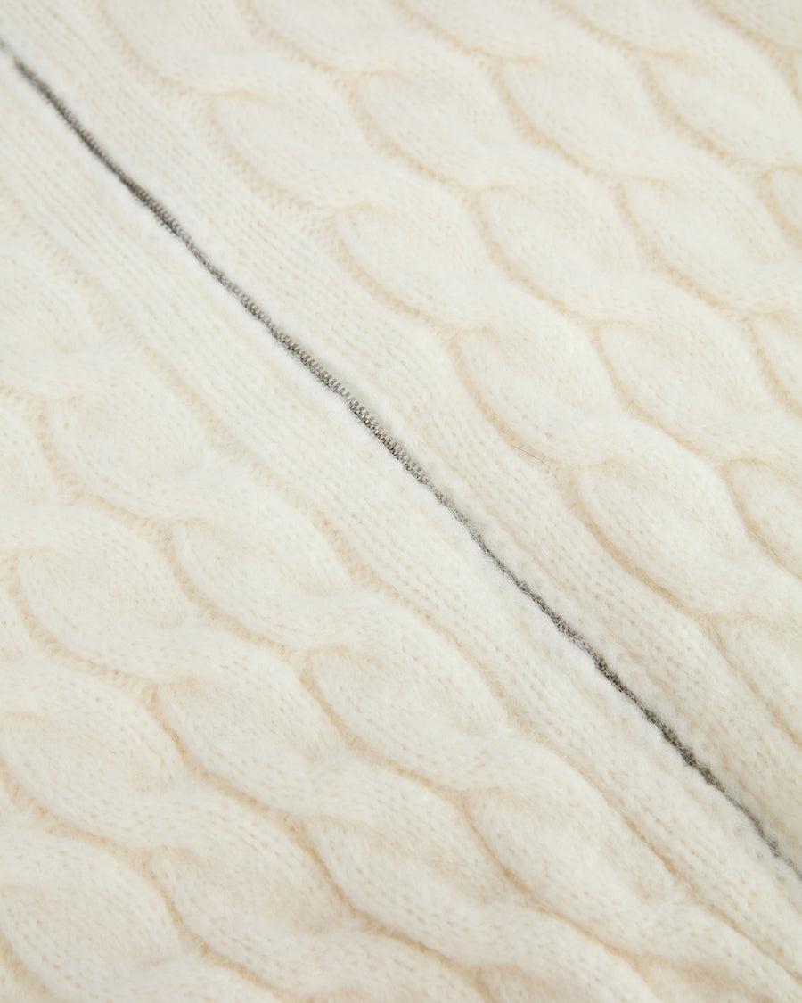 Scaglione BOMBER CORTO ZIP CABLES MILK Qualità Garantita