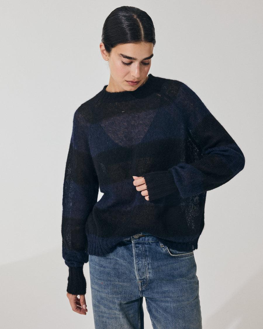 Scaglione ROUND NECK RIGA RUGBY NAVY/BLACK Prezzo Ridotto