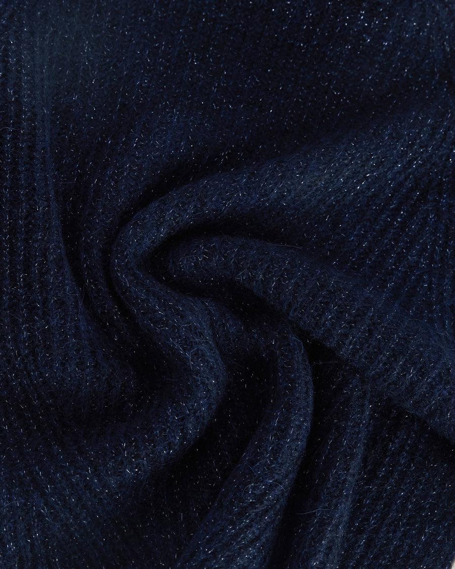 Scaglione TURTLE NECK RAGLAN GLITTER NAVY Novità