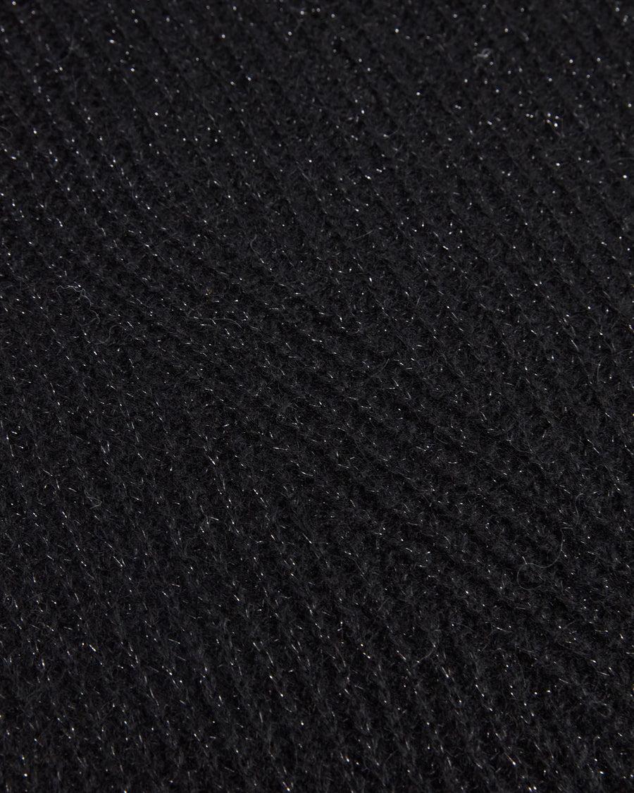 Scaglione TURTLE NECK RAGLAN GLITTER BLACK Presa