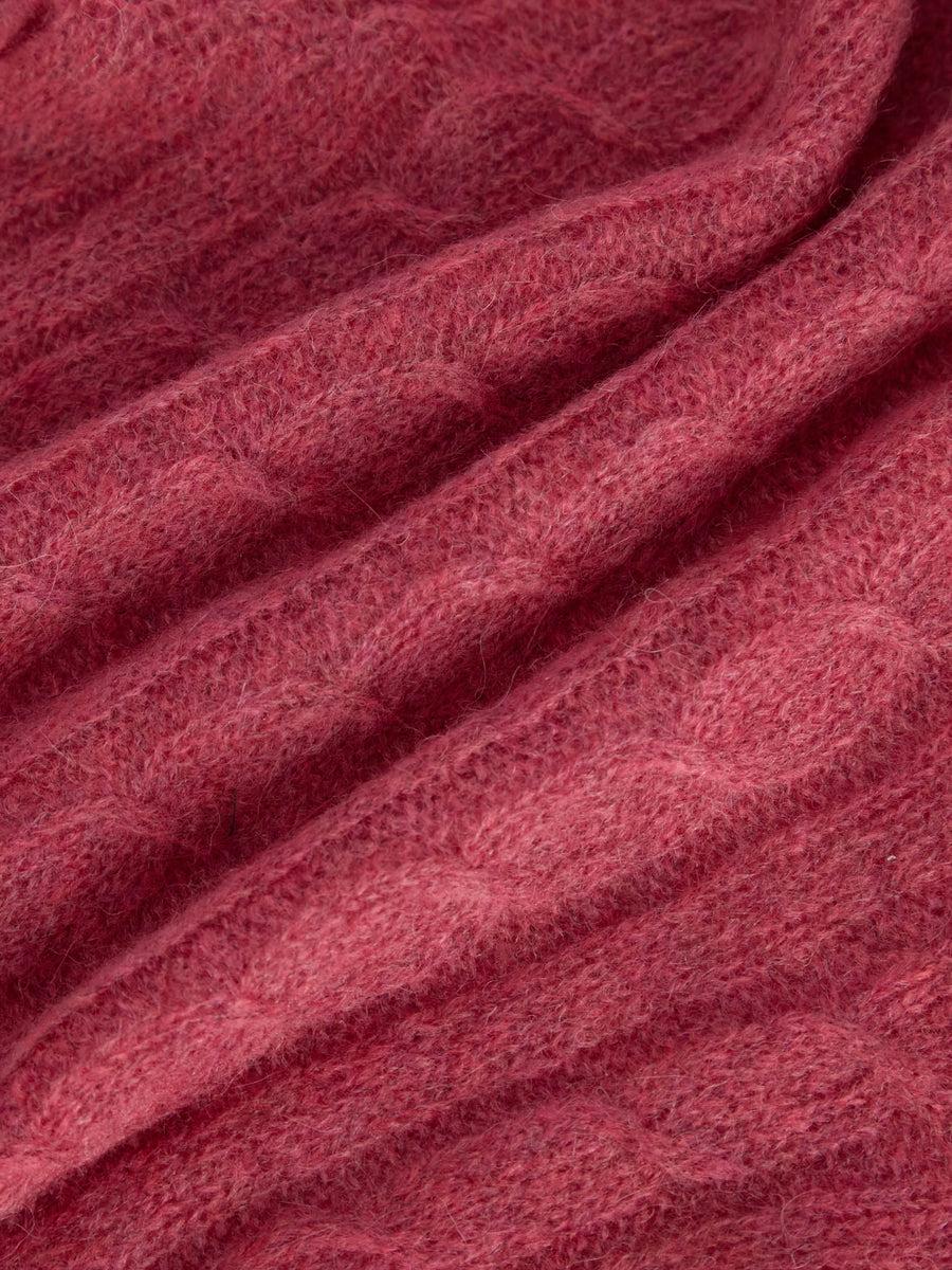 Scaglione ROUND NECK SLIM CABLES ULTRALIGHT DAHLIA Offerta