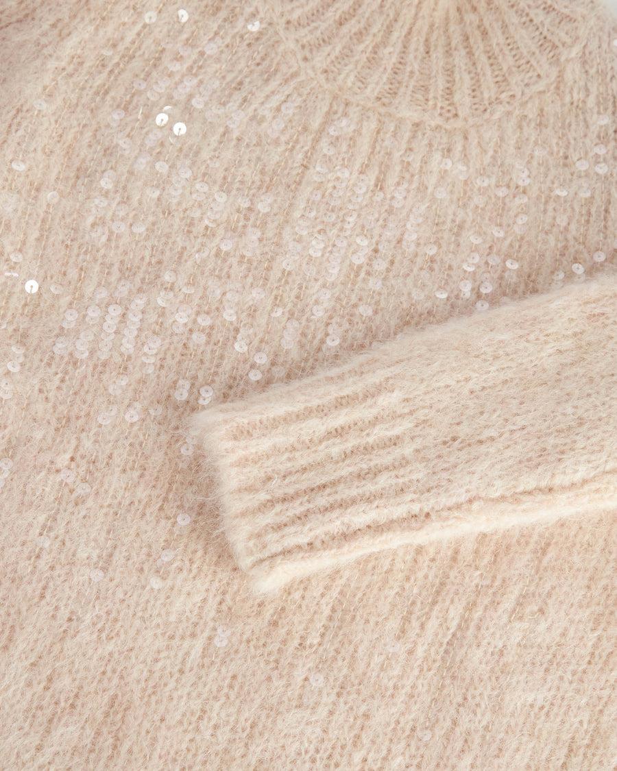 Scaglione T.NECK TRAPEZIO PAILLETTES SAND In Saldo