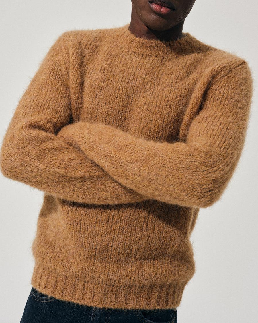 Scaglione ROUND NECK MESSY HAIR CARAMEL Italia