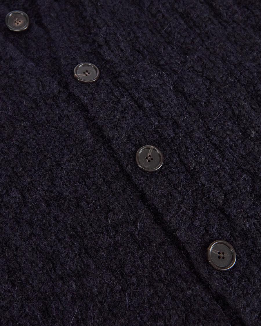 Scaglione CARDIGAN RAGLAN SOFT ALPACA NAVY In Linea