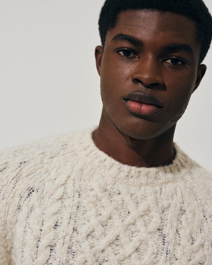Scaglione ROUND NECK ALPACA ARAN MILK Promozione